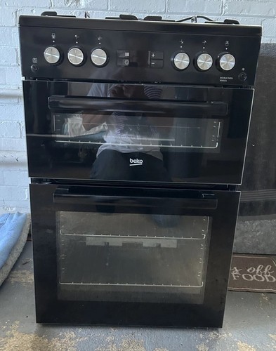 Beko black freestanding gas - black,